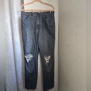 Universal threads vintage straight jeans, gray denim, ripped jeans, size 12/31R